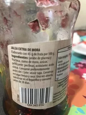 Lista de ingredientes del producto Confitura extra Jengibre  4500g