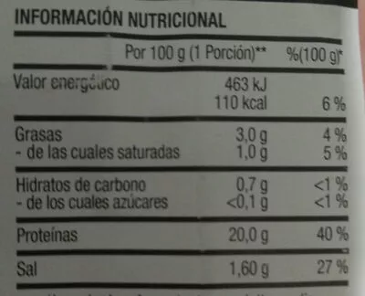 Lista de ingredientes del producto Cinta de lomo de cerdo extra adobada El Mercado de Aldi 600 g