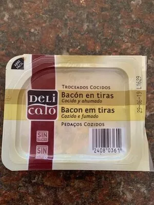 Lista de ingredientes del producto Bacon en tiras Delicato 