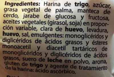 Lista de ingredientes del producto Ensaimadas El Horno de Aldi 330