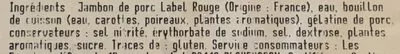 Lista de ingredientes del producto Jambon à l’ancienne Tallec, Le Porc de nos Villages 0,133 kg