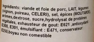 Lista de ingredientes del producto Hausgenaacht Delikatess Leberwurst 0,215 kg