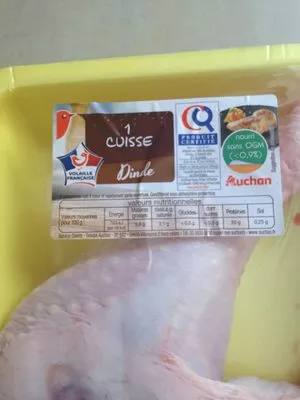 Lista de ingredientes del producto Cuisse de dinde Auchan 