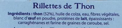 Lista de ingredientes del producto Rillettes de thon Les doris 160 g (2 x 80 g)