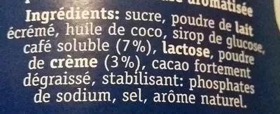 Lista de ingredientes del producto Cappuccino goût Viennois Summa 250g