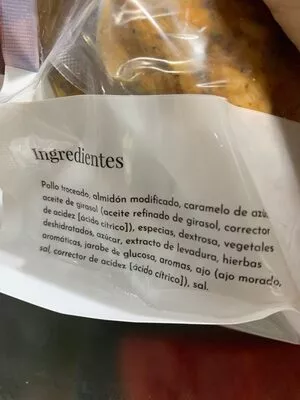 Lista de ingredientes del producto Pollo troceado  