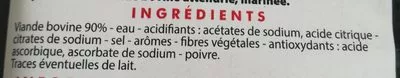 Lista de ingredientes del producto Pavés marinés Boucherie St Clement (Aldi) 