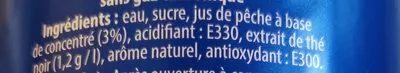 Lista de ingredientes del producto Thé Glacé (Goût Pêche) Fruima 1,5L