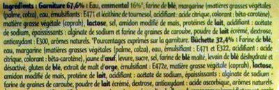 Lista de ingredientes del producto Bûchettes au Fromage Toute la Saveur de l'Alsace, Aldi 520 g