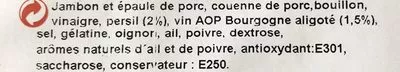 Lista de ingredientes del producto Vertiable jambon persillé de Bourgogne Chambade 