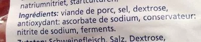 Lista de ingredientes del producto Spekreepjes lardons allumettes Délifin, Aldi 200 g e