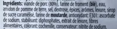 Lista de ingredientes del producto Pain de strasbourg Délifin 150 g