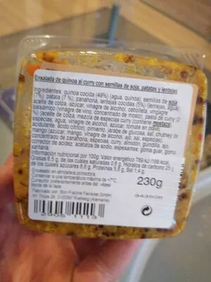 Lista de ingredientes del producto  La Cocina de Aldi 