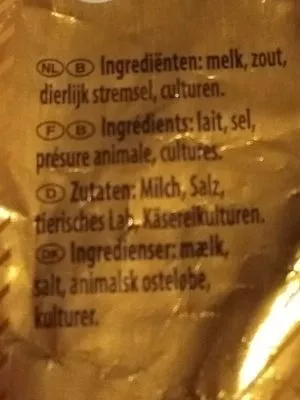 Lista de ingredientes del producto Brie Roi de trèfle 200 g