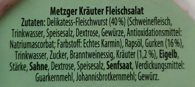 Lista de ingredientes del producto Ofterdinger Kräuter/Joghurt Fleischsalat Ofterdinger 200g