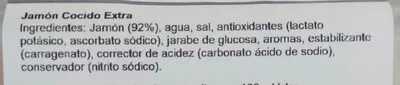 Lista de ingredientes del producto DELICIAS AL CORTE noel 