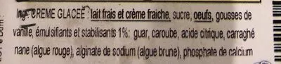 Lista de ingredientes del producto Crème glacée vanille gousse Ferme Mionet 500 ml - 300g