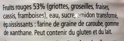 Lista de ingredientes del producto Sauces aux 5 Fruits Rouges Yabon 1,7 kg