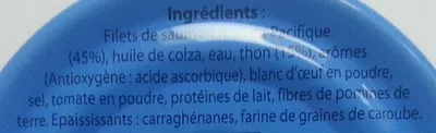 Lista de ingredientes del producto Rillettes de Saumon Petit Navire 125 g