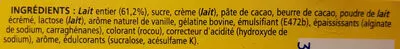 Lista de ingredientes del producto Feuilleté de Mousse Vanille La Laitière 228 g e (4 * 57 g)