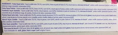 Lista de ingredientes del producto Yaourts pâtissiers la laitiere la laitière 125 g