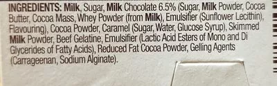 Lista de ingredientes del producto Aero milk choc Nestlé 236g