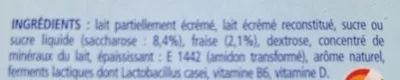 Lista de ingredientes del producto Actimel, Goût Fraise Danone, Actimel 600 g (6 x 100 g)