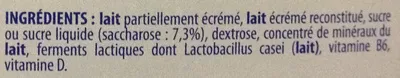 Lista de ingredientes del producto Actimel + (x 10 Bouteilles) Danone, Actimel 1 kg (10 x 100 g) - 944 ml (10 x 94,4 ml)