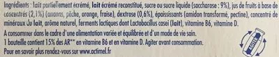 Lista de ingredientes del producto Actimel multifruits Danone, Actimel 10 x 100 g