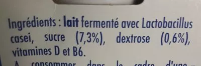 Lista de ingredientes del producto Actimel Danone, Actimel 12 x 100 g