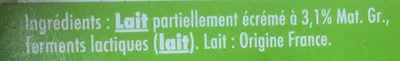 Lista de ingredientes del producto Laban Danone 500 g, 484 ml, 2 pots de 250 g, 2 pots de 242 ml