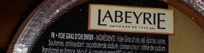 Lista de ingredientes del producto Foie gras d'oie entier Labeyrie 