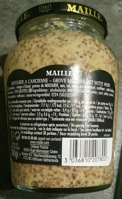 Lista de ingredientes del producto Moutarde à l'ancienne Maille 