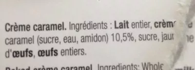 Lista de ingredientes del producto Crème Caramel Bonne Maman 400 g (4 x 100 g)