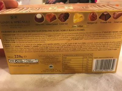 Lista de ingredientes del producto Lindt Bal CH Elyse As Or Lindt 