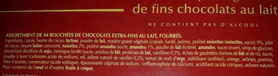 Lista de ingredientes del producto Champs-Elysées Lait Lindt 482 g