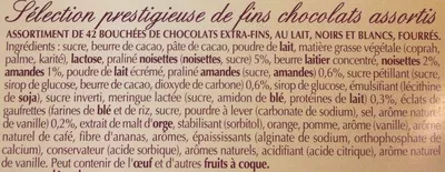 Lista de ingredientes del producto Champs-Élysées Édition Limitée Lindt 445 g