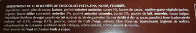 Lista de ingredientes del producto Champs Élisées Noir Lindt & Sprüngli 184g