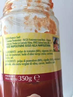 Lista de ingredientes del producto Sauce napolitaine  350 g