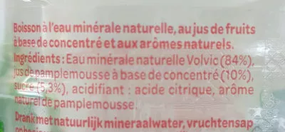 Lista de ingredientes del producto Juicy agrumade Volvic 50cl