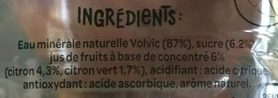 Lista de ingredientes del producto Juicy Citronnade Volvic, Volvic Juicy 1,5 l