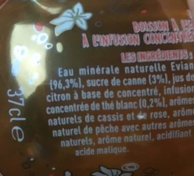 Lista de ingredientes del producto Infused Kusmi Tea Evian 37 cl