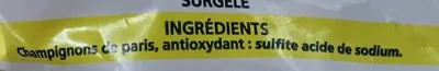 Lista de ingredientes del producto Champignons de Paris émincés Bonduelle Food Service, Bonduelle 1 kg