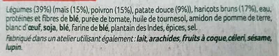 Lista de ingredientes del producto 2 pavés Veggissi Bonduelle 180g