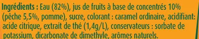 Lista de ingredientes del producto Fruit Shoot Iced Tea Pêche Teisseire, Fruit Shoot 4x20cl