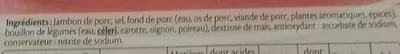 Lista de ingredientes del producto Le tranché fin Dégustation - 6tr. Fleury Michon 180 g