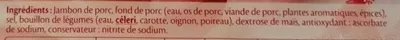 Lista de ingredientes del producto Le torchon Cuit à l'étouffée - 4tr. Fleury Michon 160 g