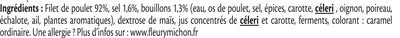 Lista de ingredientes del producto Blanc de poulet fumé - 6 tranches fines Fleury Michon 180 g