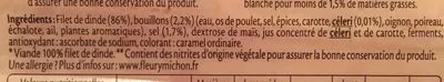 Lista de ingredientes del producto Blanc de Dinde (30g) Fleury Michon 