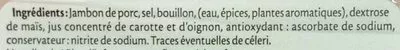 Lista de ingredientes del producto Le supérieur léger - 4tr. Fleury Michon 160 g